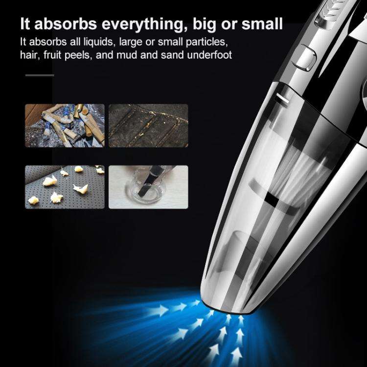 Wet And Dry Handheld High-Power Portable Car Vacuum Cleaner R-6052C Vacuum Cleaner with USB Cable...