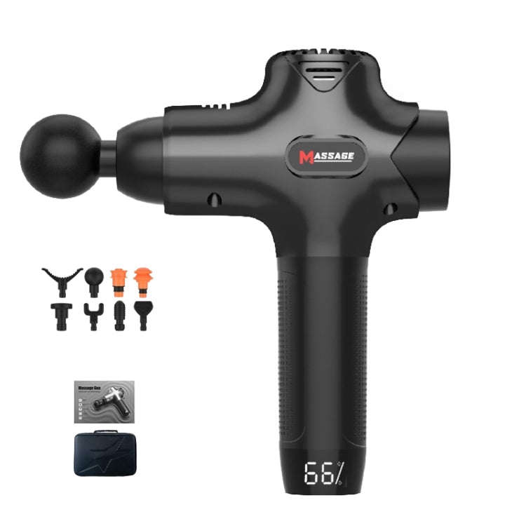 Y8-1 Fitness Massage Fascia Muscle Vibration Massager, Specification: Black(AU Plug)