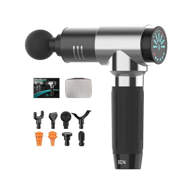 Y10 Fitness Massage Fascia Muscle Vibration Massager, Specification: 7 Gear Silver(US Plug)