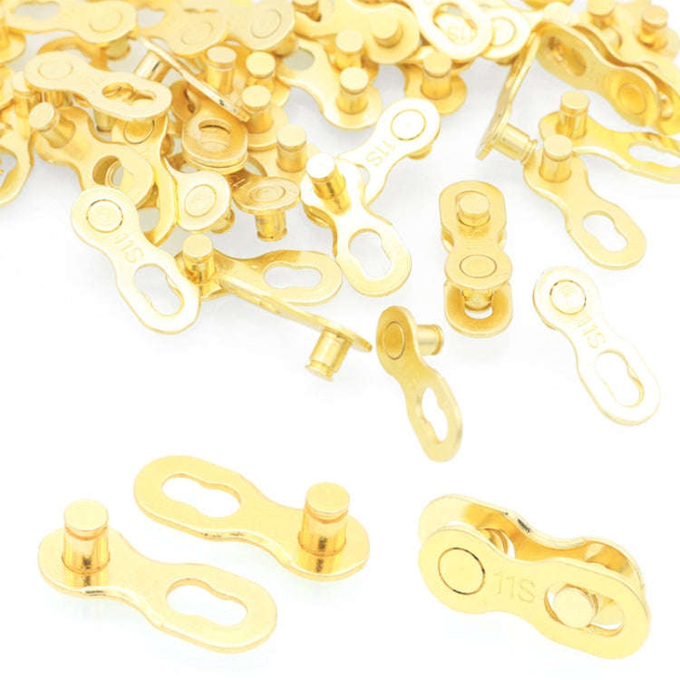 3 Pairs 9 Speed (Gold) ZH405 Mountain Road Bicycle Chain Magic Buckle Chain Quick Release Buckle