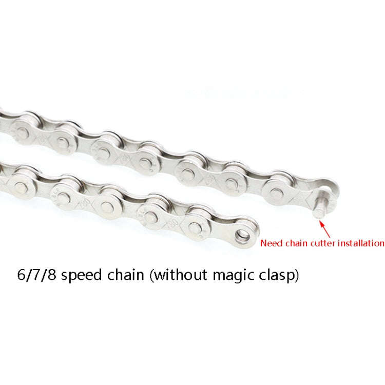 Mountain Road Bike Chain Electroplating Chain, Specification: 6/7/8 Speed