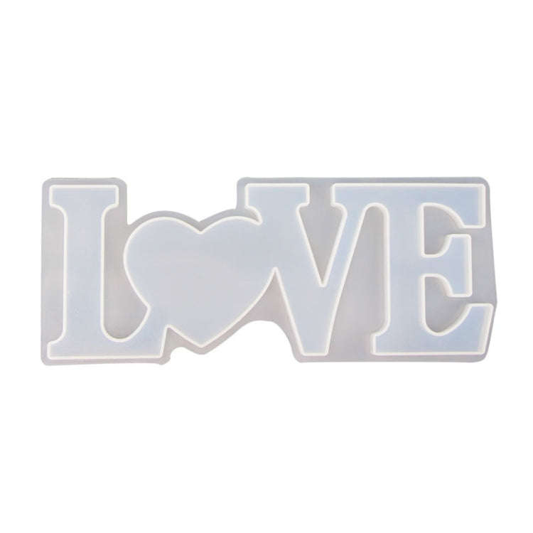 2 PCS DIY Crystal Epoxy Silicone Letter Mold(Anti-letter MD3300_LOVE Mold)