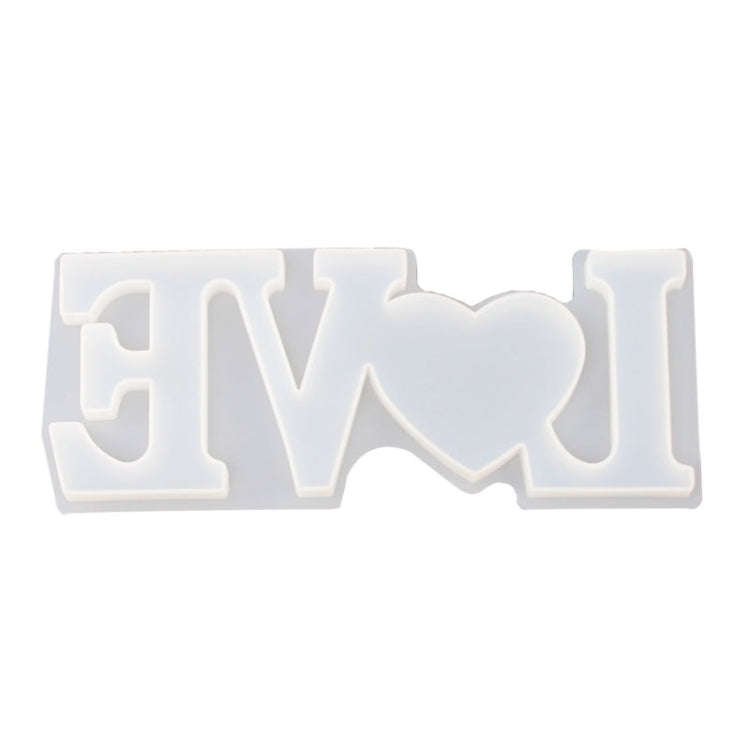 2 PCS DIY Crystal Epoxy Silicone Letter Mold(Positive Letter MD3313_LOVE Mold)