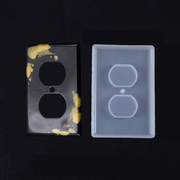 Crystal Epoxy Mirror Porous Socket Button Data Line Switch Panel Silicone Mold, Specification: St...