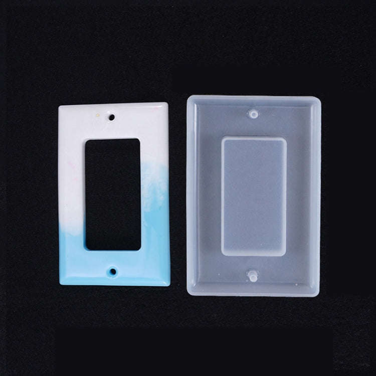 Crystal Epoxy Mirror Porous Socket Button Data Line Switch Panel Silicone Mold, Specification: St...