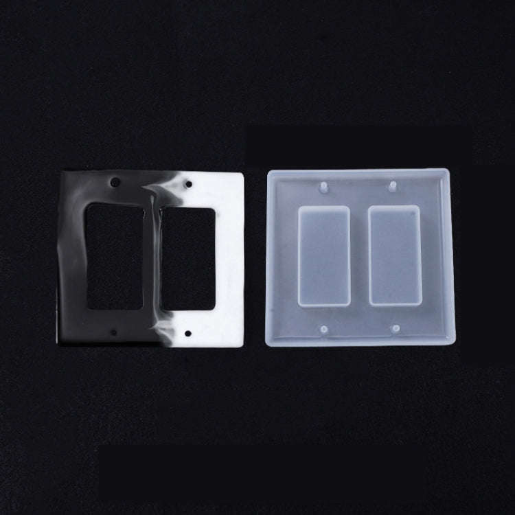 Crystal Epoxy Mirror Porous Socket Button Data Line Switch Panel Silicone Mold, Specification: St...
