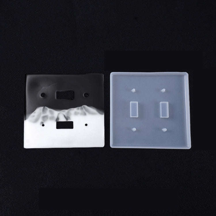 Crystal Epoxy Mirror Porous Socket Button Data Line Switch Panel Silicone Mold, Specification: St...