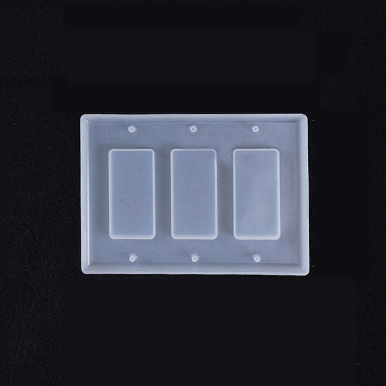 Crystal Epoxy Mirror Porous Socket Button Data Line Switch Panel Silicone Mold, Specification: St...