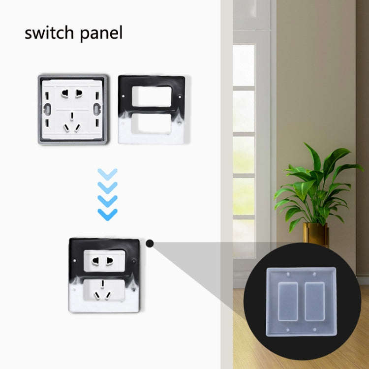 Crystal Epoxy Mirror Porous Socket Button Data Line Switch Panel Silicone Mold, Specification: St...