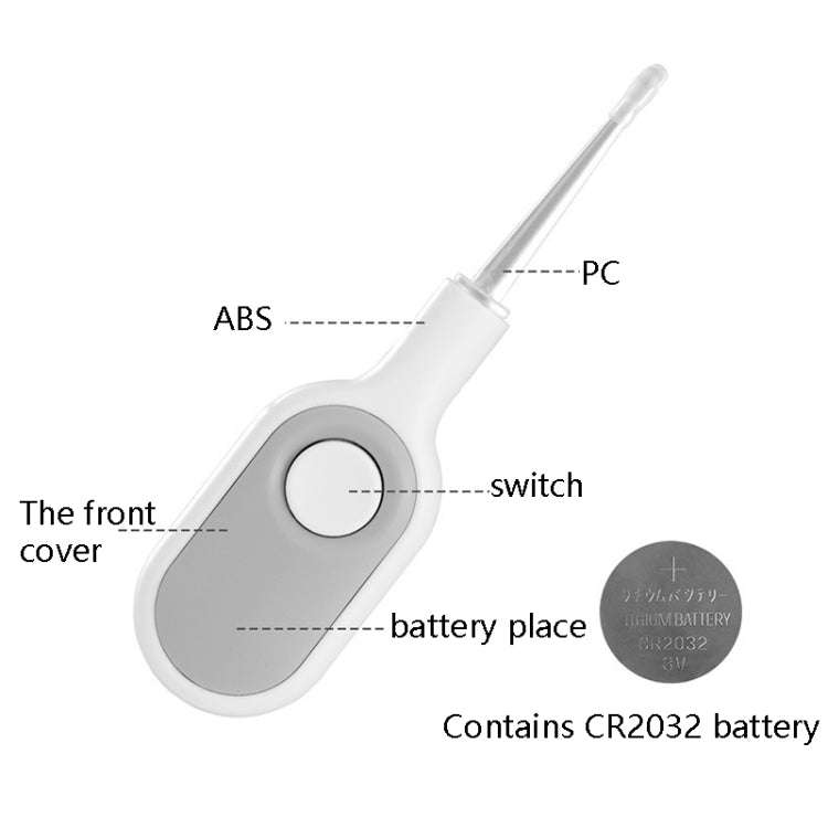 2 PCS Fasola DZ-477 Luminous Illuminated Ear Picker Child Safety Soft Head Ear Picker(Beige Gray)