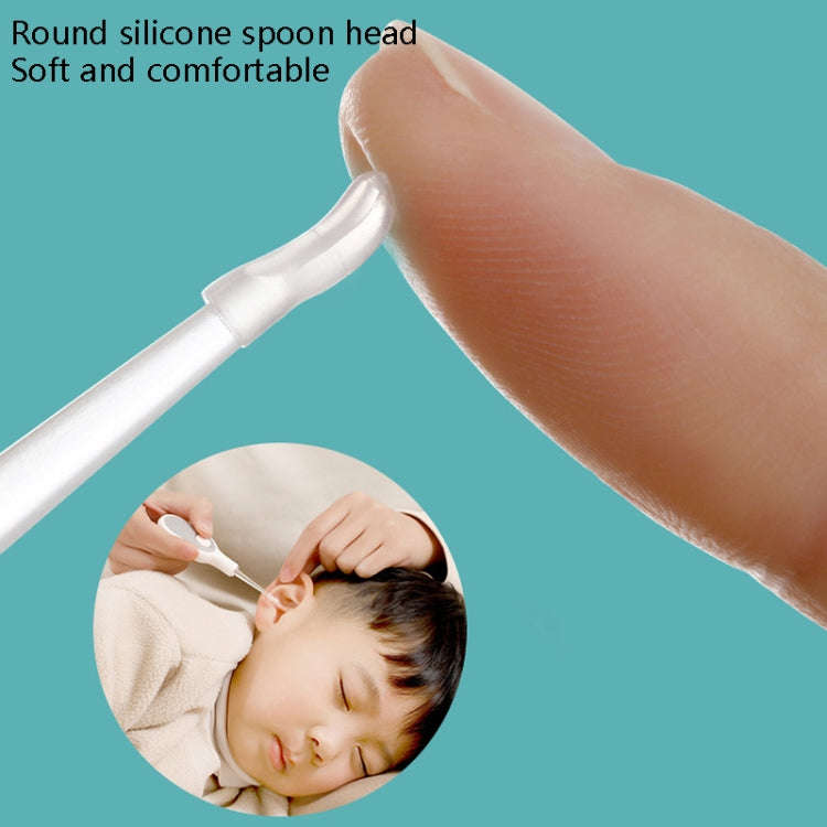 2 PCS Fasola DZ-477 Luminous Illuminated Ear Picker Child Safety Soft Head Ear Picker(Beige Gray)