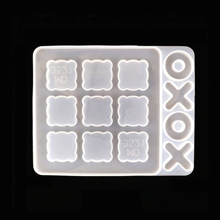 DIY Crystal Elastic Chessboard Game Mold Nine Palace Game Chess Word Chess Mold, Specification: M...