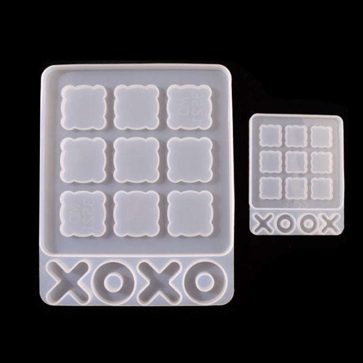DIY Crystal Elastic Chessboard Game Mold Nine Palace Game Chess Word Chess Mold, Specification: M...