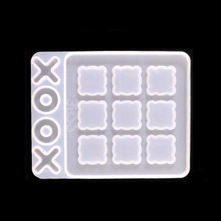 DIY Crystal Elastic Chessboard Game Mold Nine Palace Game Chess Word Chess Mold Specification: MD...