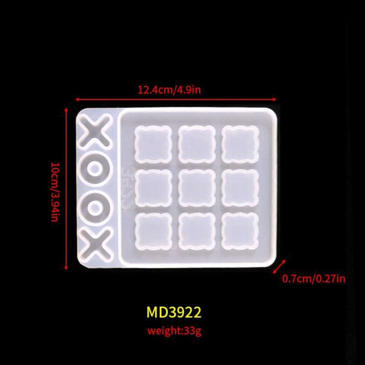 DIY Crystal Elastic Chessboard Game Mold Nine Palace Game Chess Word Chess Mold Specification: MD...