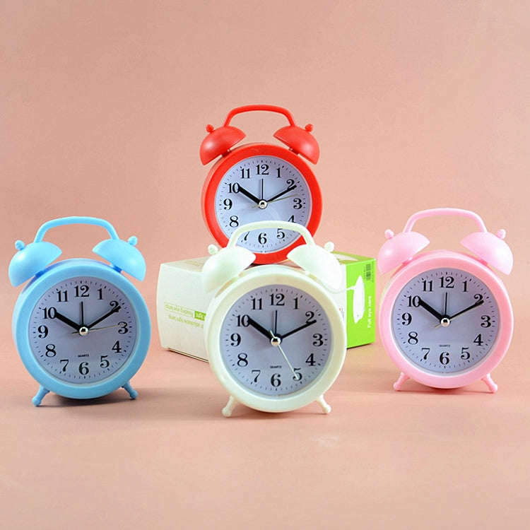 2 PCS Student Bed Small Alarm Clock Desk Alarm Clock(Red)