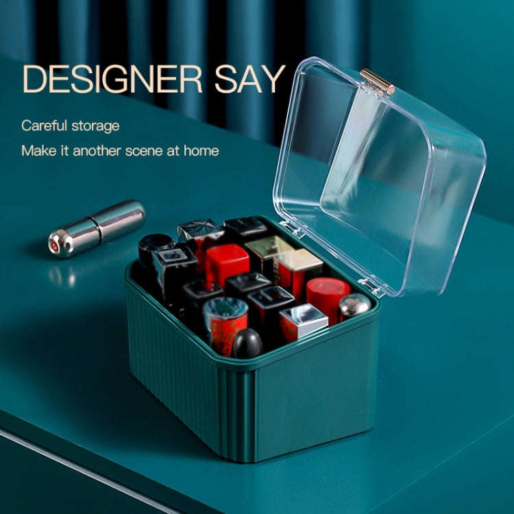 Cosmetic Storage Box Desktop Household Convenient Storage Box(Green)