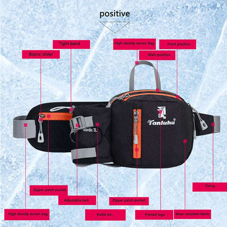 Tanluhu FK389 Outdoor Sports Waist Bag Multi-Purpose Running Water Bottle Bag Riding Carrying Cas...