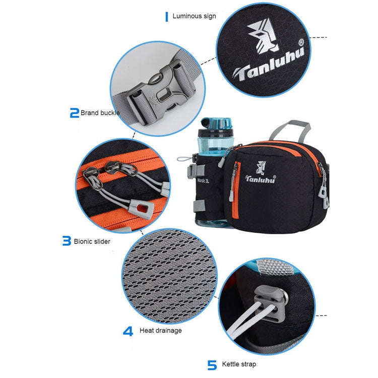 Tanluhu FK389 Outdoor Sports Waist Bag Multi-Purpose Running Water Bottle Bag Riding Carrying Cas...