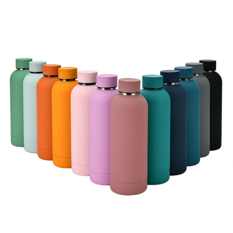 Stainless Steel Outdoor Matte Water Bottle Portable Sports Water Cup Rubber Paint Insulation Cup(...