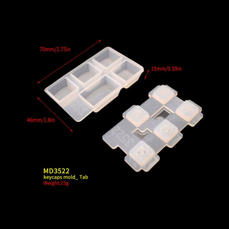 2 PCS DIY Keycap Silicone Mold OEM Mechanical Keyboard Silicone Mold, Style: MD3522