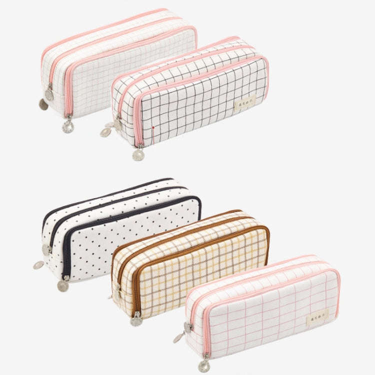 Angoo Double-Open Multi-Layer Stationery Pencil Case Multifunctional Cosmetic Bag(Ink Painting)