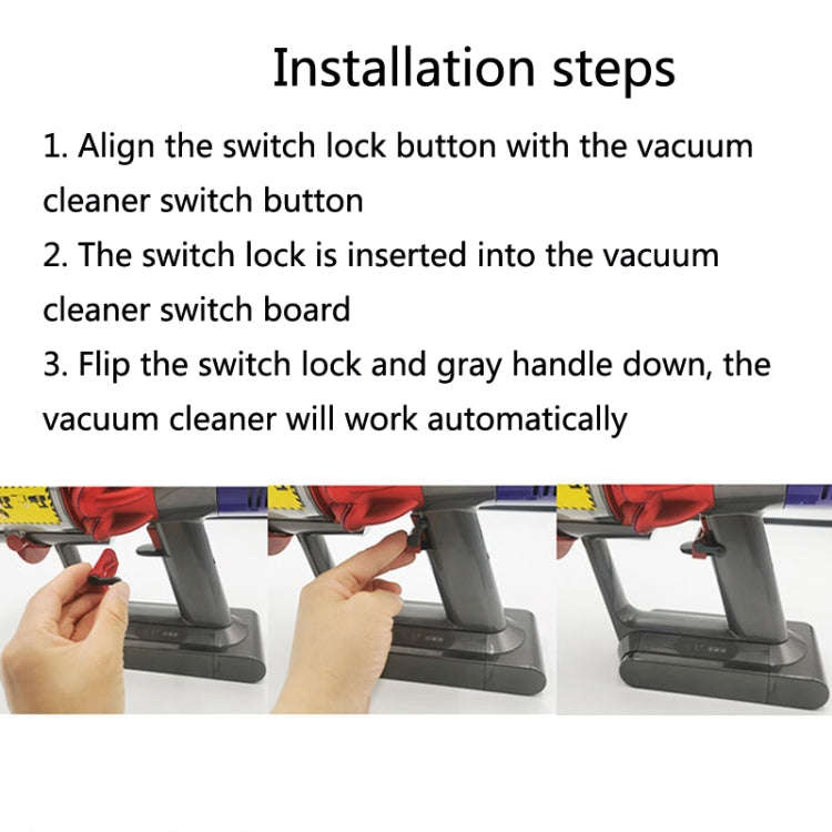 2 PCS HJ-PJ-0046 Vacuum Cleaner Accessories Switch Buckle Retainer For Dyson V6 / V7 / V8 / V10 /...