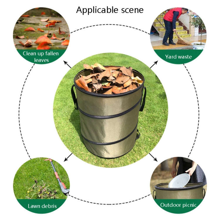 Pop-Up Outdoor Trash Can Lawn Garden Portable Leaves Garbage Bag, Size: S