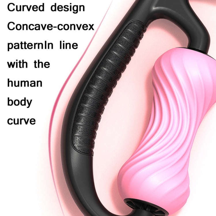 MIKE Loop Leg Roller Massager Muscle Spiral Line Relaxation Yoga Foam Roller(Elegant Black)