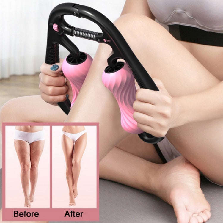 MIKE Loop Leg Roller Massager Muscle Spiral Line Relaxation Yoga Foam Roller(Girl Pink)