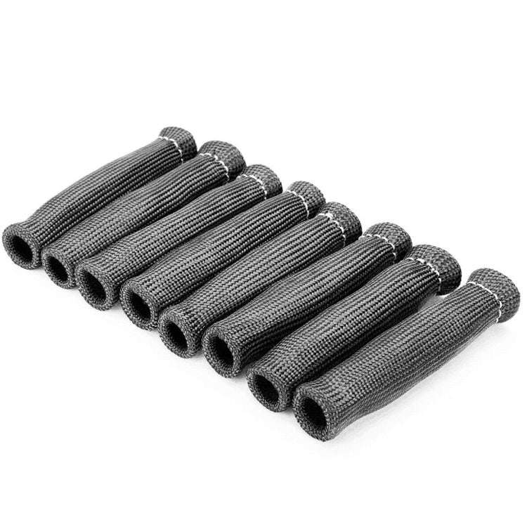 8 PCS / Set High-Temperature Car Spark Plug Protective Cover Spark Plug Heat Shield(Red)