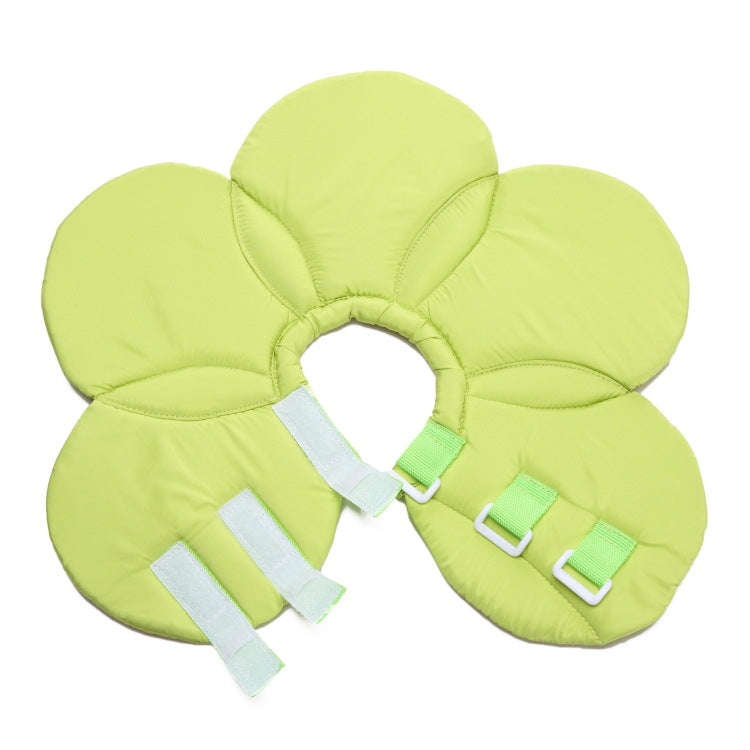 Pet Protection Collar Dog Flower Protection Collar, Specification: S(Green)