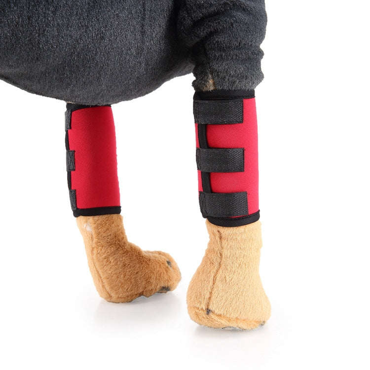 Pet Knee Protector Dog Surgery Injury Protective Cover, Size: S(Red Reflection)