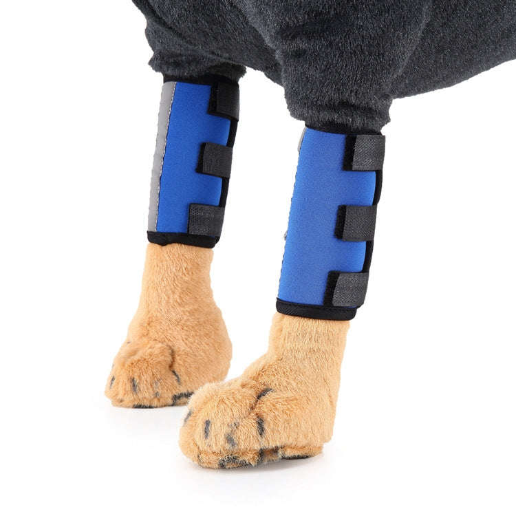 Pet Knee Protector Dog Surgery Injury Protective Cover, Size: S(Blue Reflection)