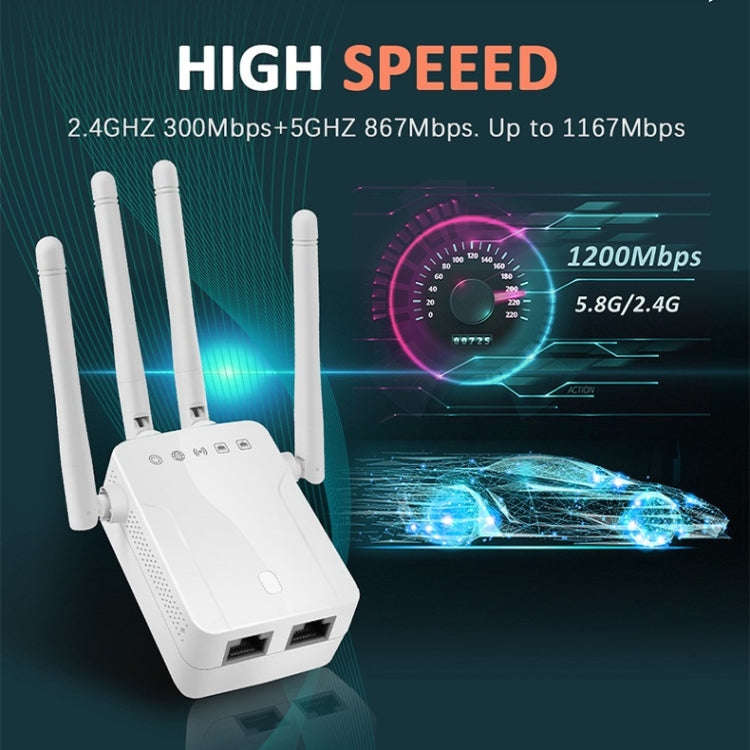 M-95B 300M Repeater WiFi Booster Wireless Signal Expansion Amplifier(Black - EU Plug)