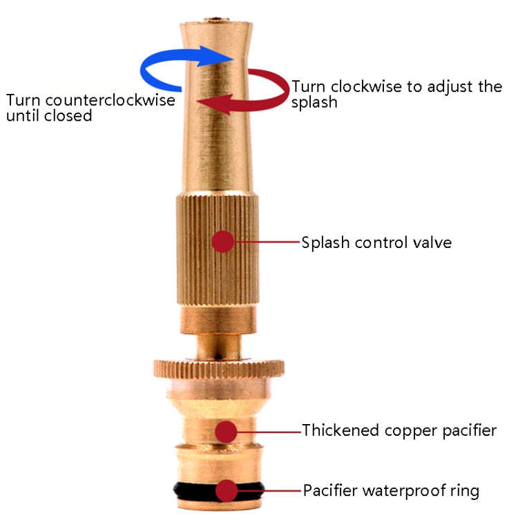 3 PCS Car Wash High Pressure Copper Straight Sprinkler House Garden Wishing Ground Sprinkler, Spe...