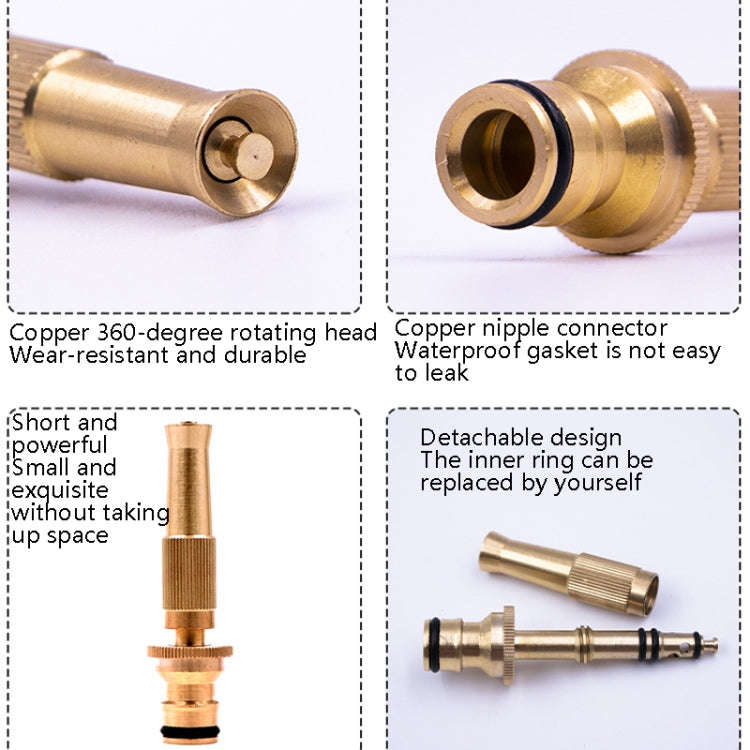 3 PCS Car Wash High Pressure Copper Straight Sprinkler House Garden Wishing Ground Sprinkler, Spe...