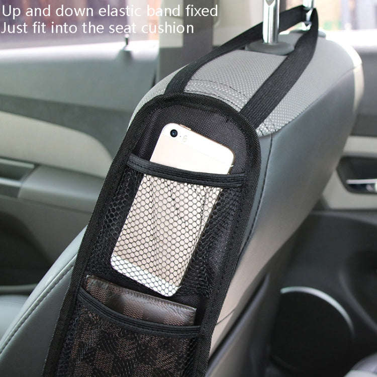 Car Storage Bag Car Chair Back Side Hanging Bag(Black)