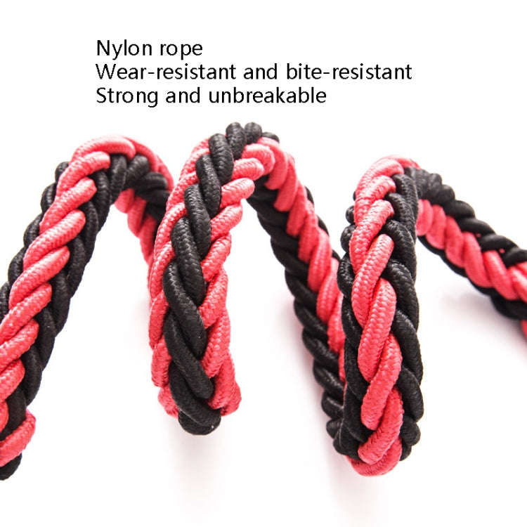 Dog Leash Braided Belt Pet Explosion-Proof Leash, Size: L(Collar Red+Black)
