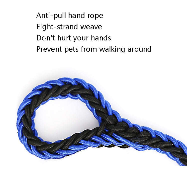 Dog Leash Braided Belt Pet Explosion-Proof Leash, Size: XL(Chain Blue+Black)