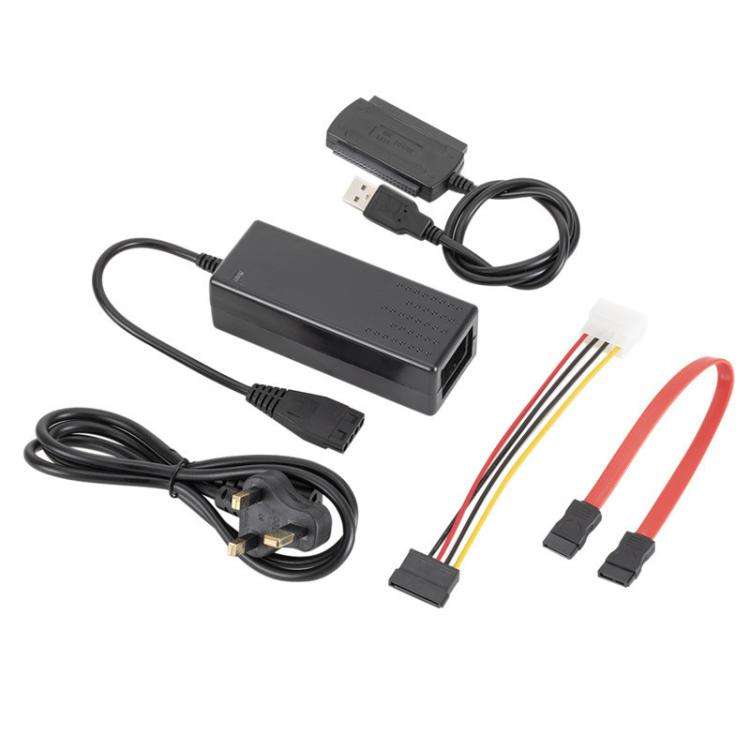 YP009 Three-Purpose USB to IDE/SATA Easy Drive Cable Hard Disk Drive Data Cable with Power Supply...