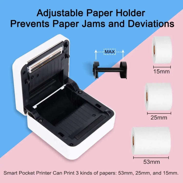 Phomemo M02S Pocket Small Bluetooth Handheld Portable Thermistar Tags Error Printer(Black)