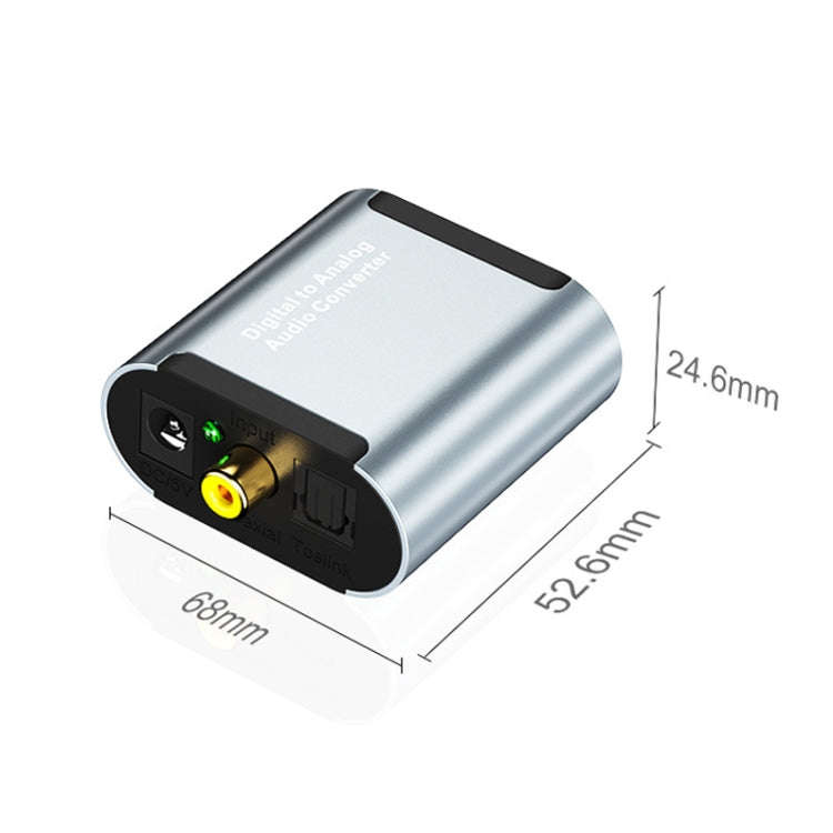 HW-25DA R/L Digital To Analog Audio Converter With 3.5mm Jack SPDIF Audio Decoder with Fiber Opti...