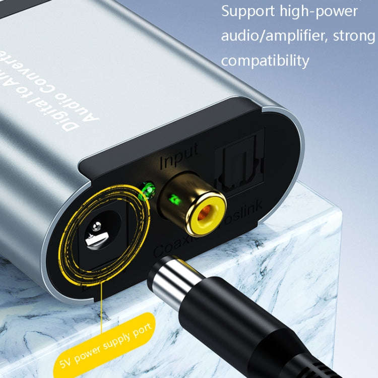 HW-25DA R/L Digital To Analog Audio Converter With 3.5mm Jack SPDIF Audio Decoder with Fiber Opti...