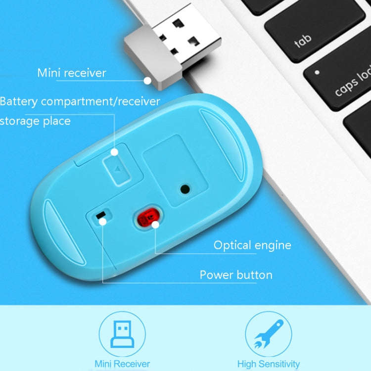 ZGB 301 4 Keys 1600 DPI 2.4G Wireless Mouse Notebook Desktop Universal Mouse(Pink)