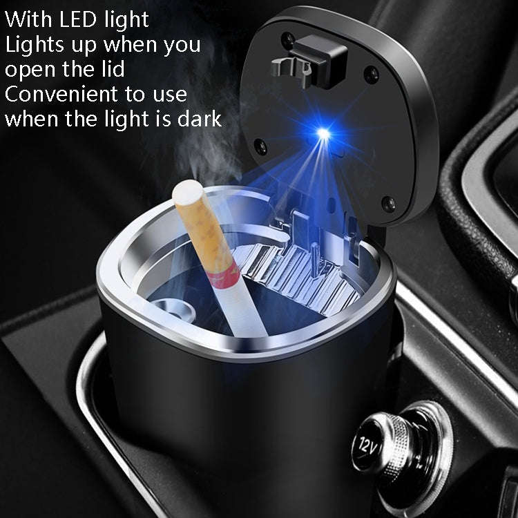 2 PCS  Car Ashtray With Cover Hanging Invisible With LED Light Car Ashtray(Board)
