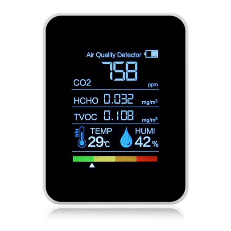 TVOC1 Portable CO2 Air Quality Formaldehyde Carbon Dioxide Detector Indoor Temperature Hygrometer...