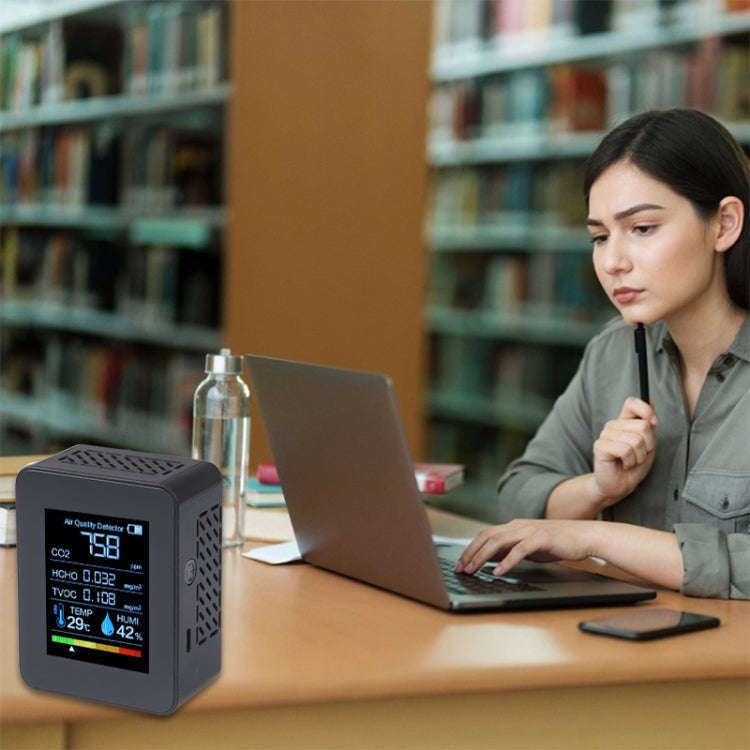 TVOC1 Portable CO2 Air Quality Formaldehyde Carbon Dioxide Detector Indoor Temperature Hygrometer...