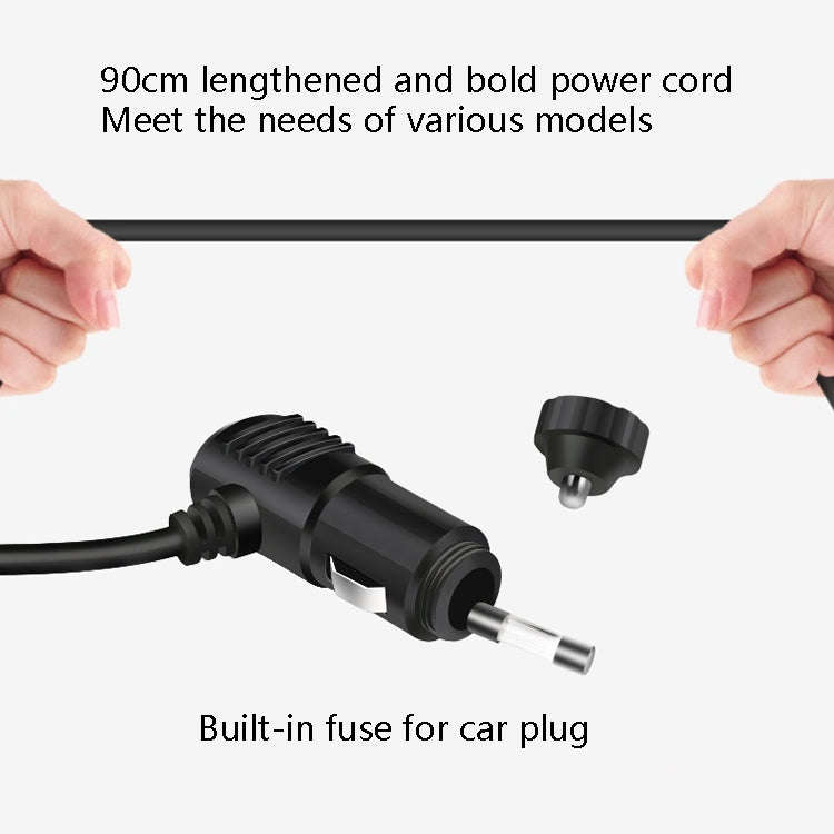 F558 With USB Mobile Phone Charging Car Fan 12/24V Car Truck Double Shaking Head Fan(Double Head ...