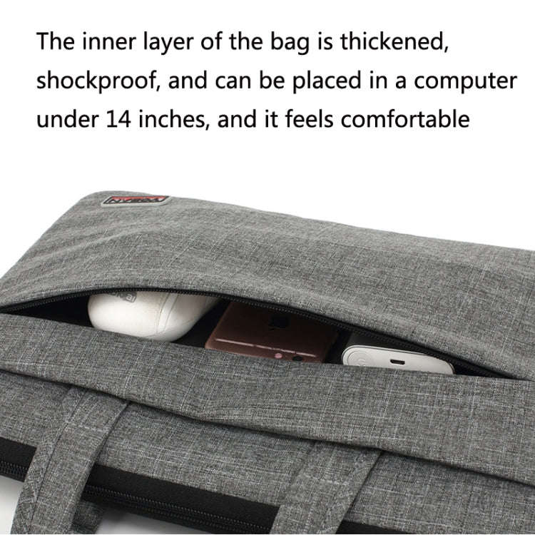 YOBAN Y-923-1 Casual Laptop Bag Waterproof Tablet Business Bag, Size: 14 inch(Dark Gray)